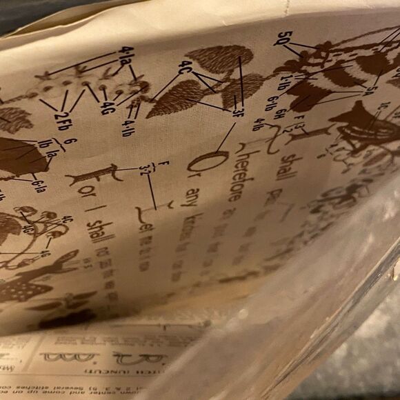 ERICA WILSON Crewel Kit "I Shall Pass"  1972 Open Package #7210 - Picture 6 of 9